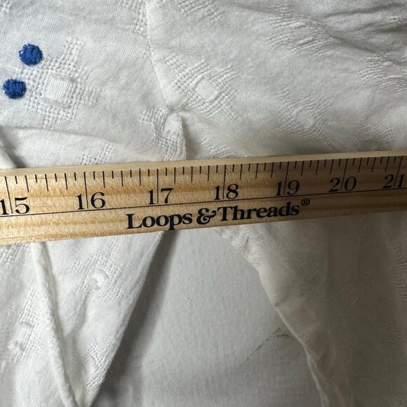 Forever That Girl White Embroidered Peasant Blouse Boho Festival Top 100% Cotton - Picture 10 of 12